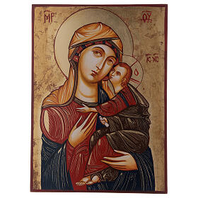 Mary with Child Mother of Mercy 44x32 cm gold leaf