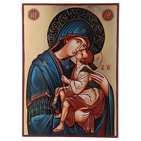 Vergine Eleousa con Gesù 44x32 cm