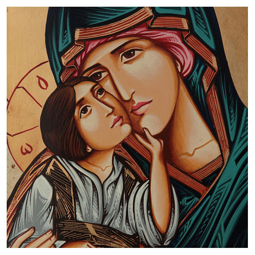 Ikone, Gottesmutter mit Kind, Hodegetria, 70x50 cm 2