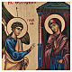 Ícone bizantino Anunciação pintado sobre madeira 25x20 cm Roménia s2
