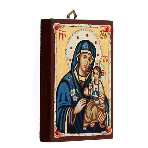 Icono Rumanía Madre de Dios Hodigitria 14x10 cm Rumanía 2