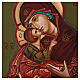 Icon of the Virgin Mary with red mantle and Baby Jesus 24x18 cm s2