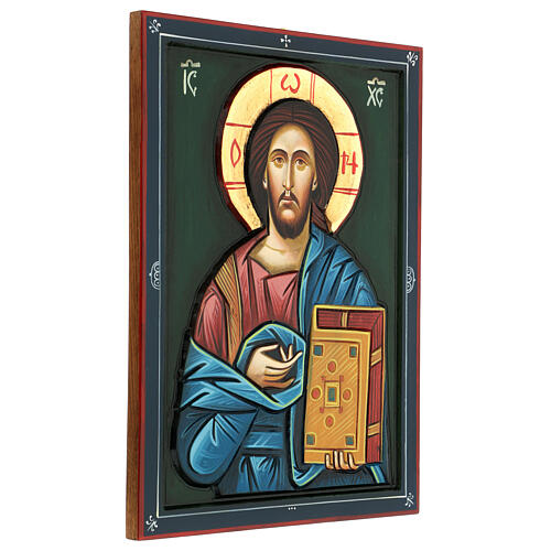 Rumänische Ikone Christus Pantokrator, 45x30 cm 3