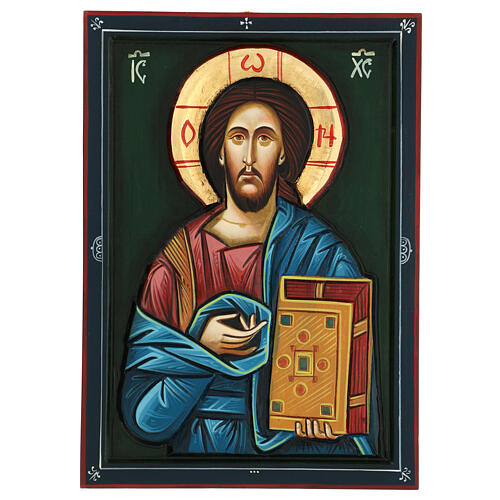 Icône Christ Pantocrator 45x30 cm Roumanie 1