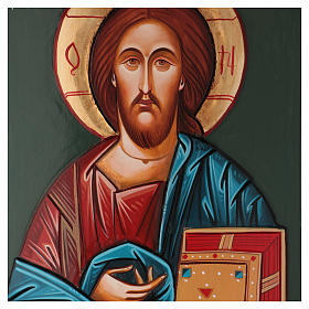 Icona Cristo Pantocratore intagliata 70x50 cm Romania