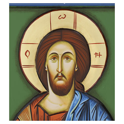Icona Cristo Pantocratore intagliata 70x50 cm Romania 2
