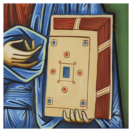 Ícone Jesus Pantocrator entalhado 70x50 cm Roménia 4