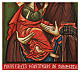 Icono Virgen con niño capa roja 70x50 cm Rumanía s4