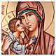Icône Vierge à l'Enfant cape rose 70x50 cm Roumanie s2