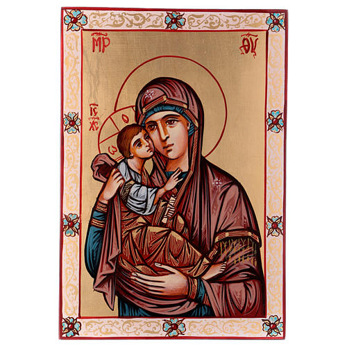 Rumänische Ikone Madonna mit Kind, 30x20 cm 1