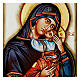 Icono pintado a mano Rumanía 45x30 cm tallado Virgen con niño s2
