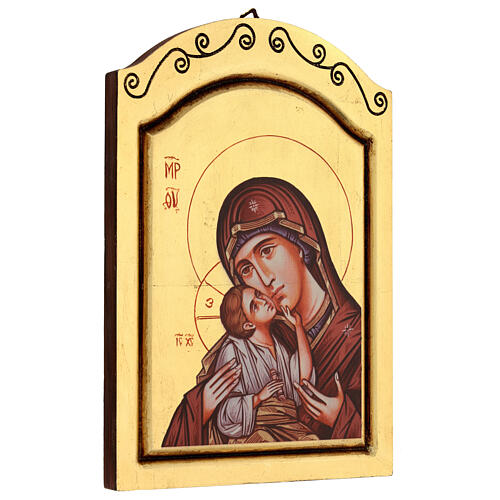 Icono Virgen con niño serigrafado 32x22 cm 2