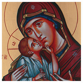 Icone stampa legno e pietra: Icona Madonna con bambino serigrafata 32x22 cm