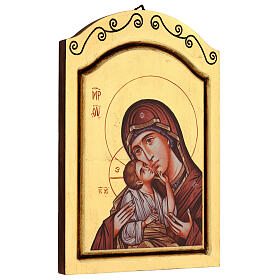 Icona Madonna con bambino serigrafata 32x22 cm