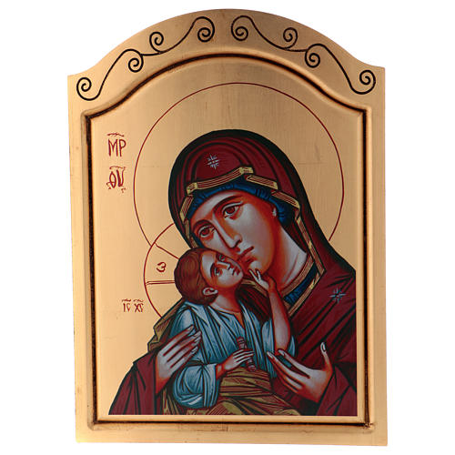 Icono 45x30 cm Virgen con niño serigrafía 1