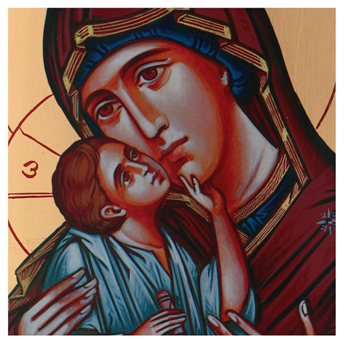 Icono 45x30 cm Virgen con niño serigrafía 2