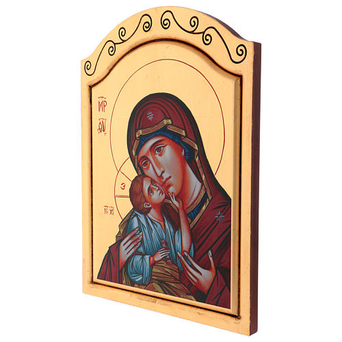Icono 45x30 cm Virgen con niño serigrafía 3