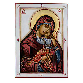 Romanian icon Mother of God with purple cloak 70x50 cm