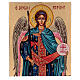 Hand painted icon Archangel Raphael on golden background 18x14 cm Romania s1