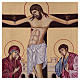 Rumänische Ikone, Kreuzigung Christi vor Goldgrund, handgemalt, 24x18 cm s2