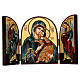 Tryptyk Matka Boża 20x30 cm malowany ręcznie, Rumunia s2