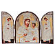 Triptych Mother of God silver 20x30 cm painted Romania s1