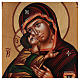 Rumänische Ikone, Gottesmutter von Vladimir, handgemalt, 30x25 cm s2