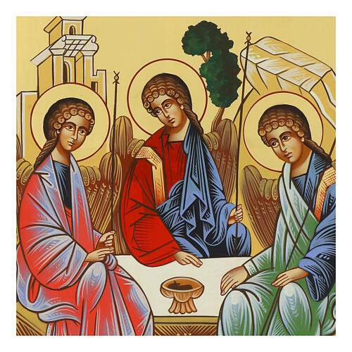 Romanian icon of the Holy Trinity 40x30 cm 2