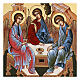 Ícone Santíssima Trindade 38x32 cm pintada à mão Roménia s2