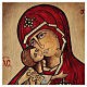 Rumänische Ikone, Madonna der Zärtlichkeit, handgemalt, 35x30 cm s2