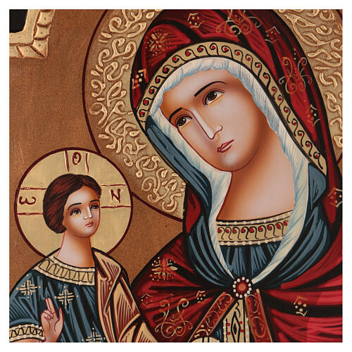 Icono Madre de dios Hodighitria 40x30 cm pintado Rumanía 2