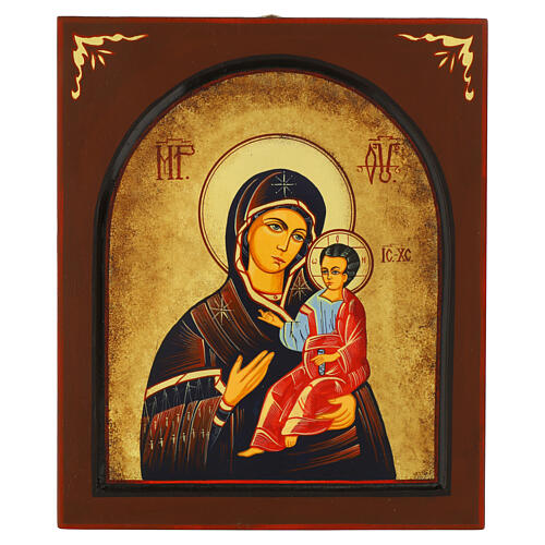 Icona Madre di Dio Hodighitria con cornice 40x30 cm dipinta Romania 1