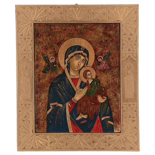 Icono Madre de Dios de la Pasión 40x30 cm pintado Rumanía 1