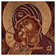 Icône Mère de Dieu Vladimirskaja 35x30 cm peinte Roumanie s2
