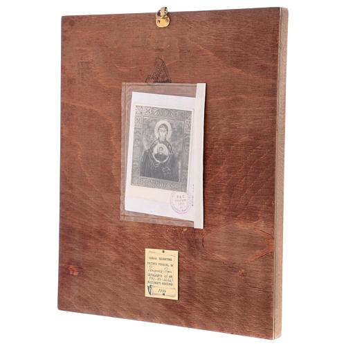 Icona Madre di Dio del Segno 40x30 cm dipinta Romania 3