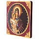 Icono Madre de Dios con Niño 25x25 cm pintado Rumanía s3