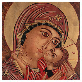 Icono Madre de Dios Kasperovskaja 35x30 cm pintado Rumanía