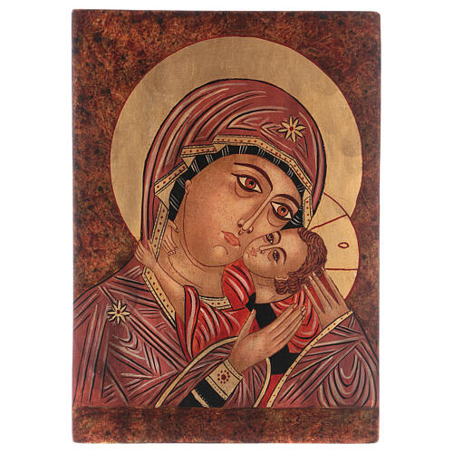 Icono Madre de Dios Kasperovskaja 35x30 cm pintado Rumanía 1