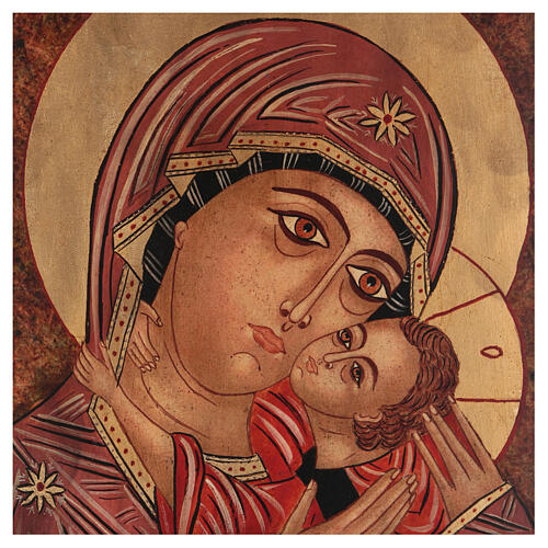 Icono Madre de Dios Kasperovskaja 35x30 cm pintado Rumanía 2
