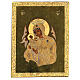Icône Mère de Dieu sur fond vert 40x30 cm peinte Roumanie s2