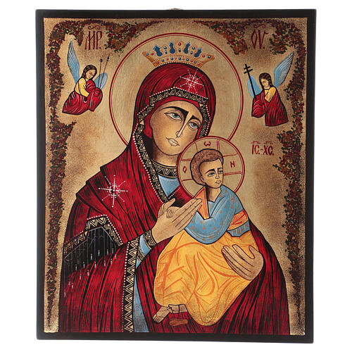 Icono Virgen del Perpetuo Socorro 40x30 cm pintado Rumanía 1