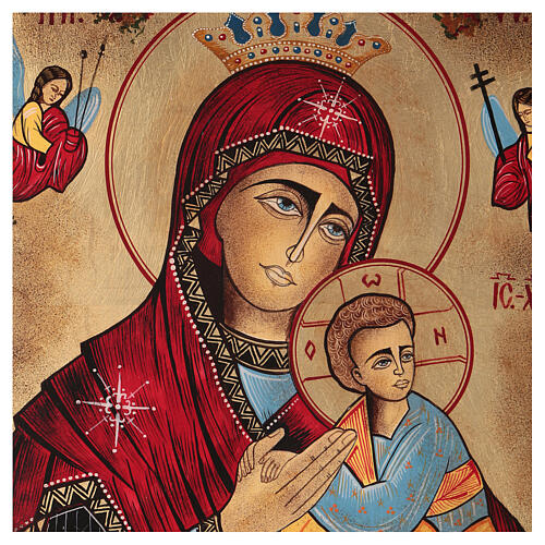Icono Virgen del Perpetuo Socorro 40x30 cm pintado Rumanía 2