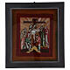 Icono deposición de Cristo pintado vidrio 40x40 cm Rumanía s1