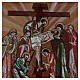 Icona deposizione di Cristo dipinta su vetro 40X40 cm Romania s2