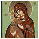 Icono Virgen Ternura Vladimirskaja 35x30 cm Rumanía pintado estilo ruso s2