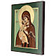 Icono Virgen Ternura Vladimirskaja 35x30 cm Rumanía pintado estilo ruso s3