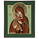 Icône Vierge de Tendresse Vladimirskaja 35x30 cm Roumanie peinte style russe s1