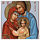 Icono Sagrada Familia 35x30 cm Rumanía pintado estilo ruso s2