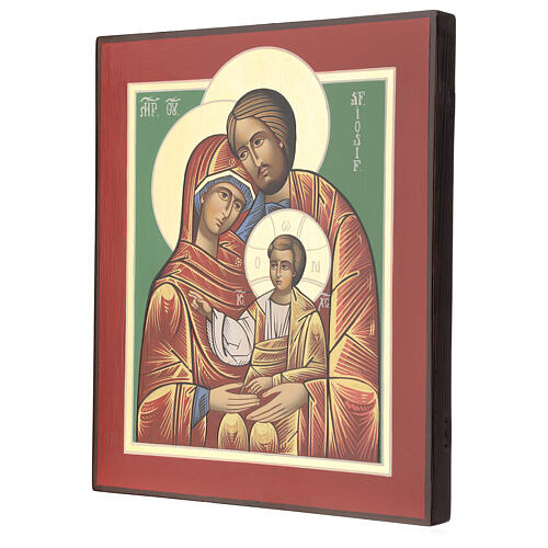 Rumänische Ikone Heilige Familie handbemalt, 32x28 3