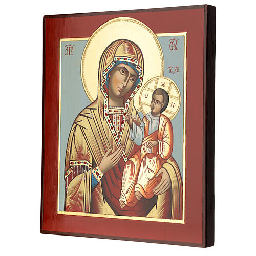 Rumänische Ikone Madonna Hodegetria handbemalt, 32x28 cm 3